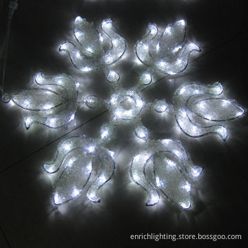 Snowflake LED Christmas Light, Cool White, 50 x 50cm Dimensions, AC 220V, IP44 Rate, Single-sided